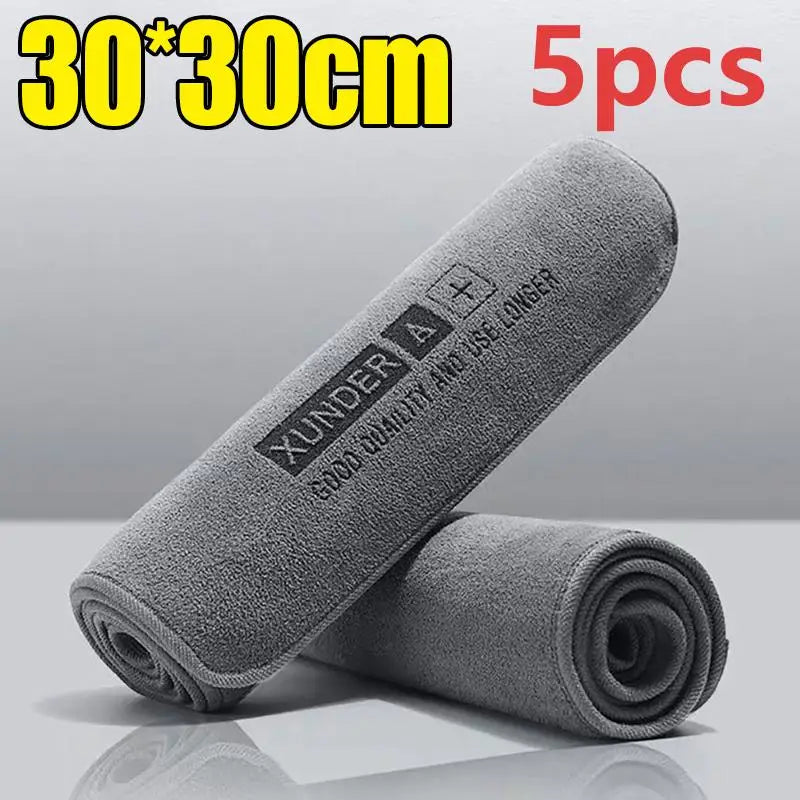 1/3/5PC High-end Microfiber Car Washing Towel Auto Cleaning  Hemming Car Care Detailing Cloth Water Absorption Car Rag