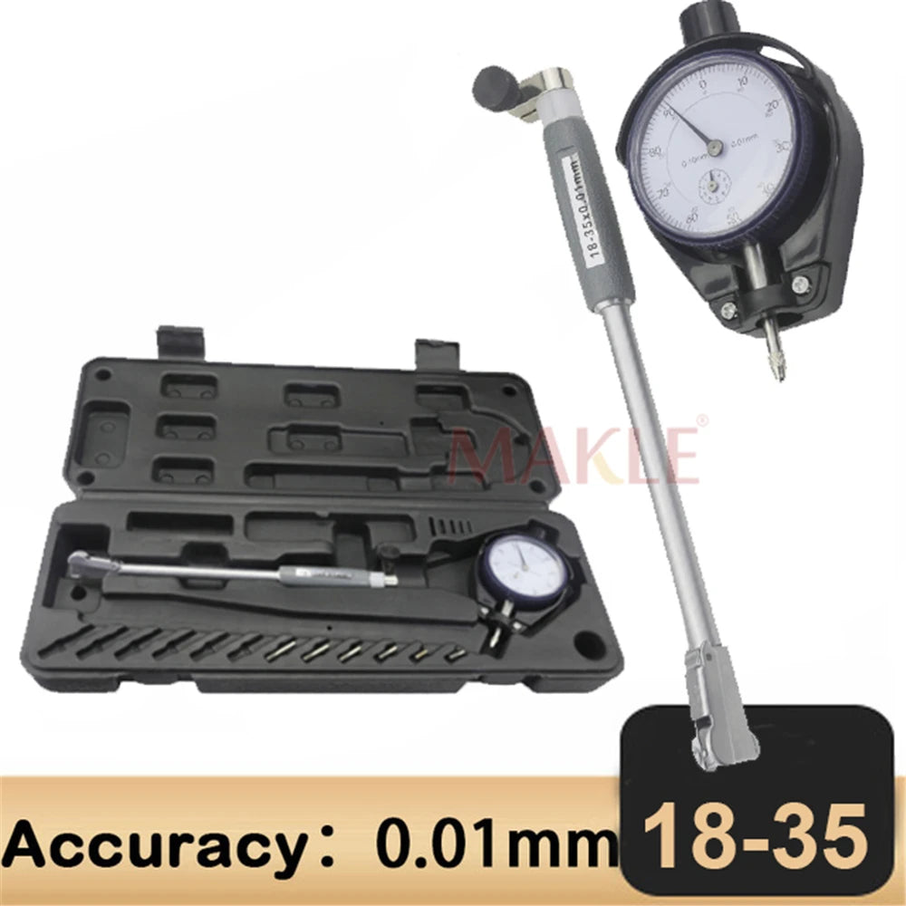 MAKLE18-35-50-160mm Aluminum Alloy Digital Indicator Bore Gauges Indicator 0.01MM Dial Bore Gauge Internal Measure Cylinder tool