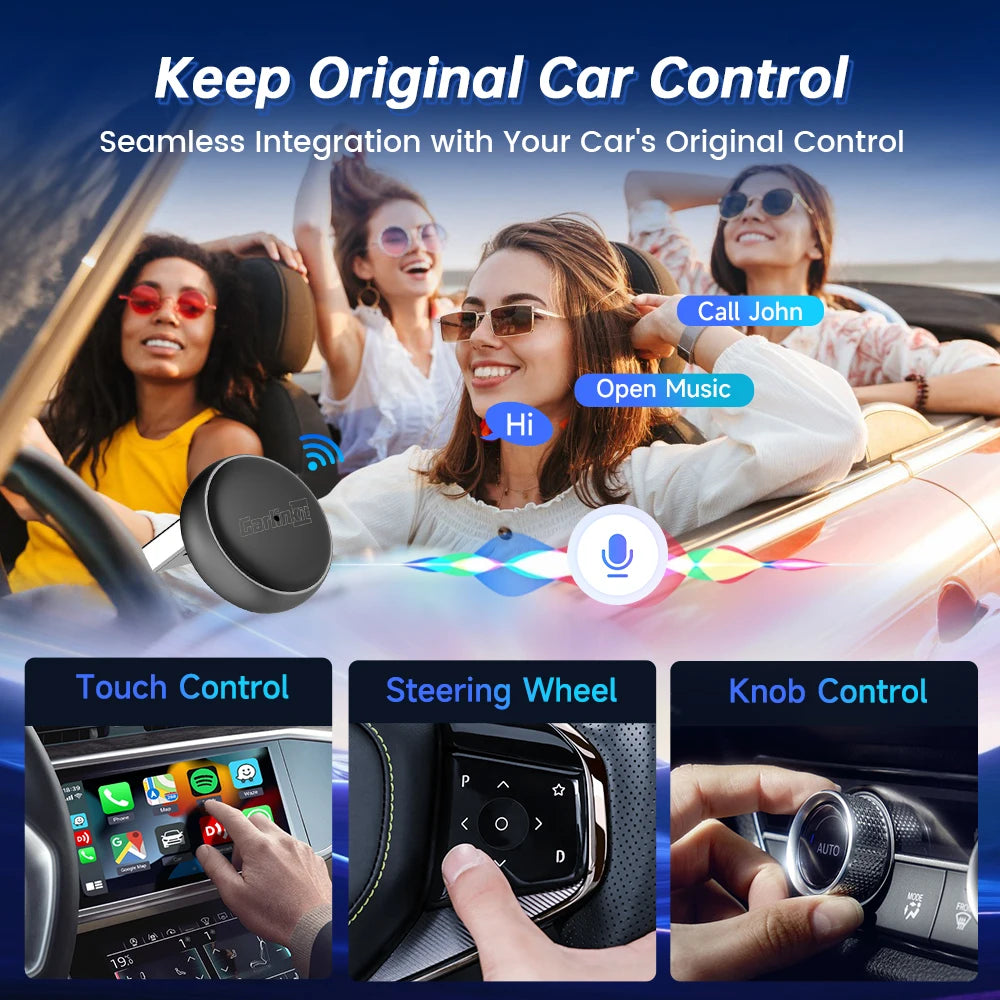 CarlinKit Wireless CarPlay Box Mini Ultra 3 Wired To Wireless CarPlay Adapter USB Plug and Play Wifi Bluetooth Fast Auto Connect