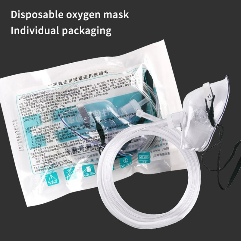 Hot! Hot！Adult Oxygen Mask With Tube Disposable Face Mask Shield Nebulizer Conduit Adult Oxygen Mask