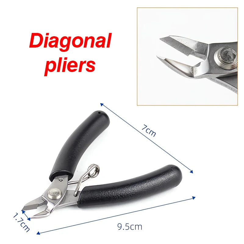Stainless Steel Mini Needle Nose Pliers Curved Nose Pliers Jewelry Making Hand Tool Pliers for DIY Bracelet Jewelry Making Tools