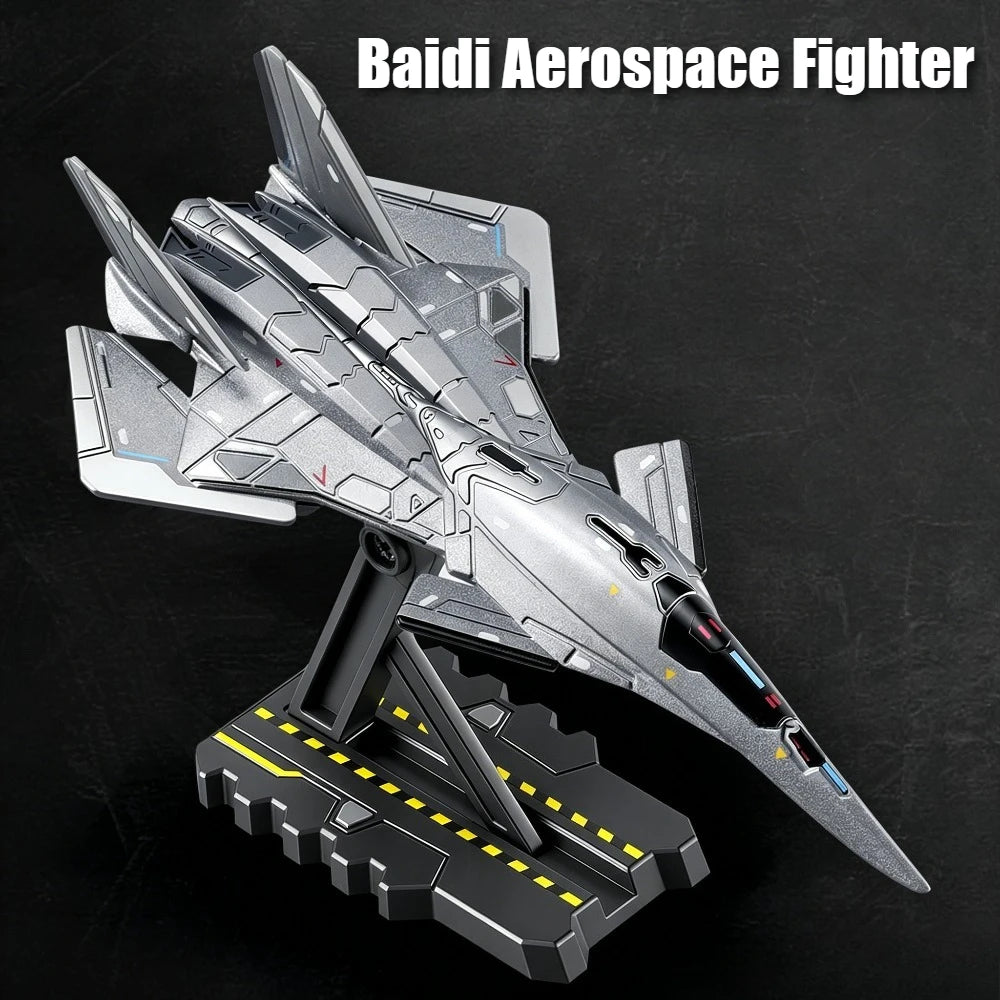 1:50 1:144 Scale Baidi Aerospace Fighter Toy Model Detachable Bracket Metal Body Aircraft Models Toys Living Room Ornaments