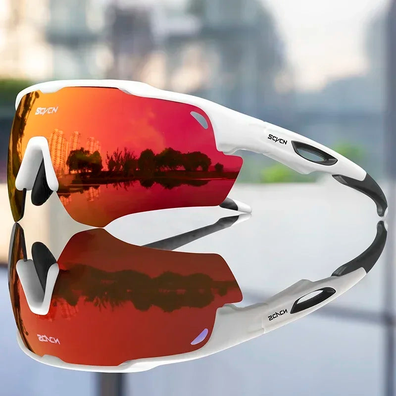2026 SCVCN New Photochromic Hiking Eyewear Cycling Sunglasses Fashion MTB Glasses Bicycle UV400 Cycle Bike Goggles for Men Women