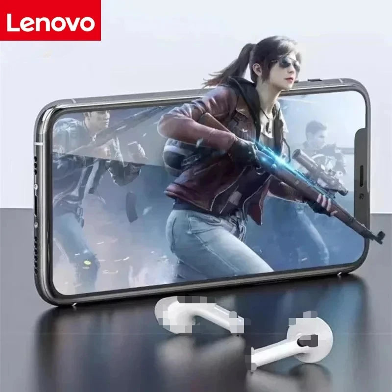 Lenovo Wireless Headset Mini Bluetooth 5.3 Headphones Sleek Design Superior Sound Quality Long Battery Life for iPhone Xiaomi