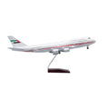 47cm Airplane Model B747 Emirates President Airways Resin Plane 1:150 Scale Aircraft Diecast With Wooden Base Adults Collection