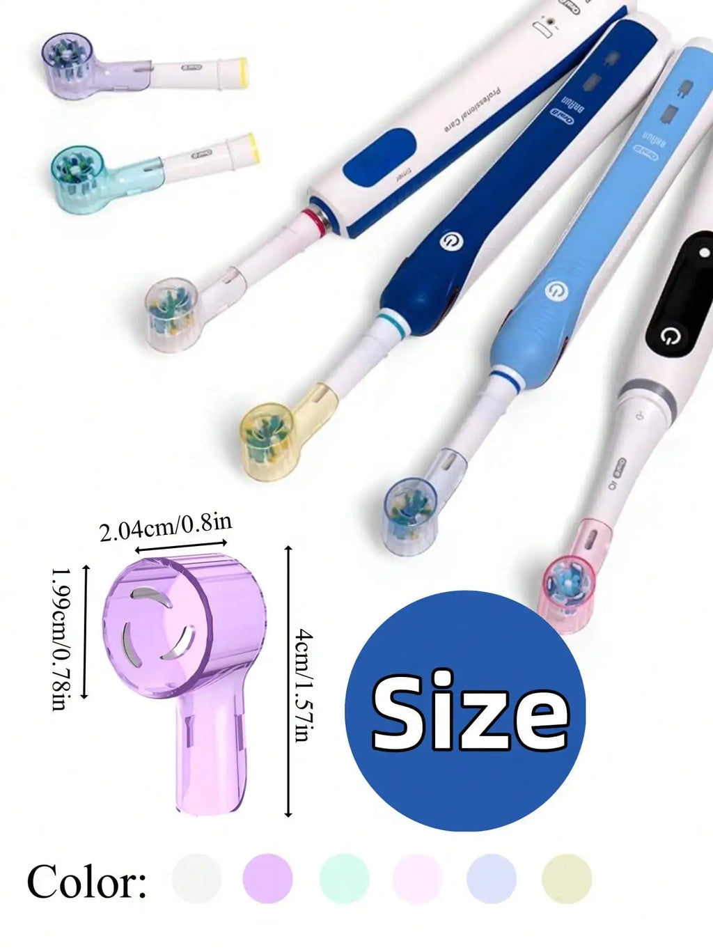 3/5 pack colored toothbrush dust cover with lid - suitable for protecting the toothbrush head