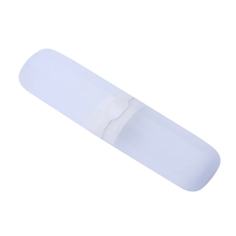 4Pcs Portable Plastic Toothbrush Case Travel Brush Holder Toothbrush Storage Box Gray Blue White Transparent Black Transparent