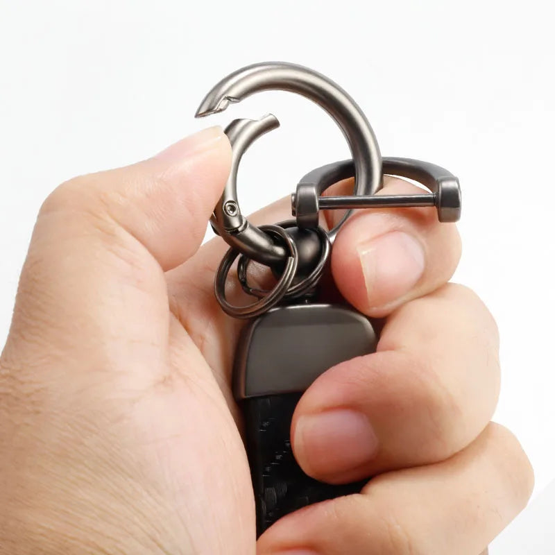 For Audi Sline A4 A3 A6 TT S4 S5 S6 A1 A2 A5 A7 A8 Q1 Q2 Q3 Q4 Q5 Q6 Q7 Q8 B8 B9 B6 C6 Q Carbon Leather Car Keychain Accessories