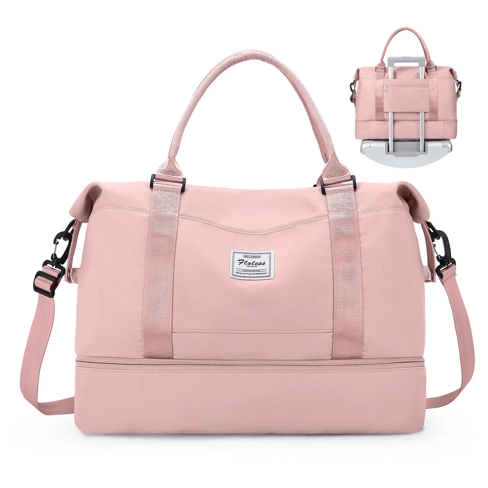Travel Tote Bag, Lightweight Handbag with Shoe Compartment, Large Capacity Crossbody Shoulder Bag, Cabin Travel Bag, Sports Bag