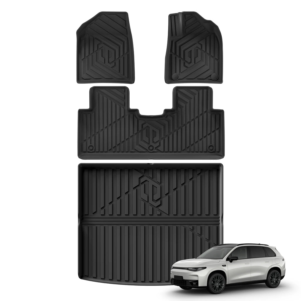 LUCKEASY for Leapmotor C10 2024-2025 Car Floor Mats Cargo Liner Accessories Foot Pad Protective Mat Only Fit Right Rudder