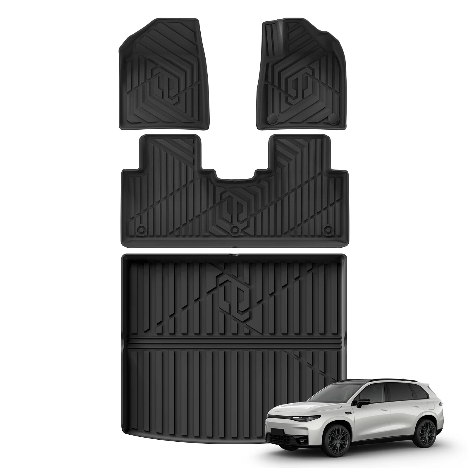 LUCKEASY for Leapmotor C10 2024-2025 Car Floor Mats Cargo Liner Accessories Foot Pad Protective Mat Only Fit Right Rudder