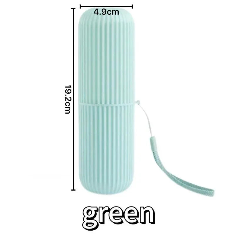 Travel Toothbrush Box Vertical Stripe Portable Mouthwash Cup Brushing Cup Washing Cup Toothware Box Toothpaste Storage Boxes