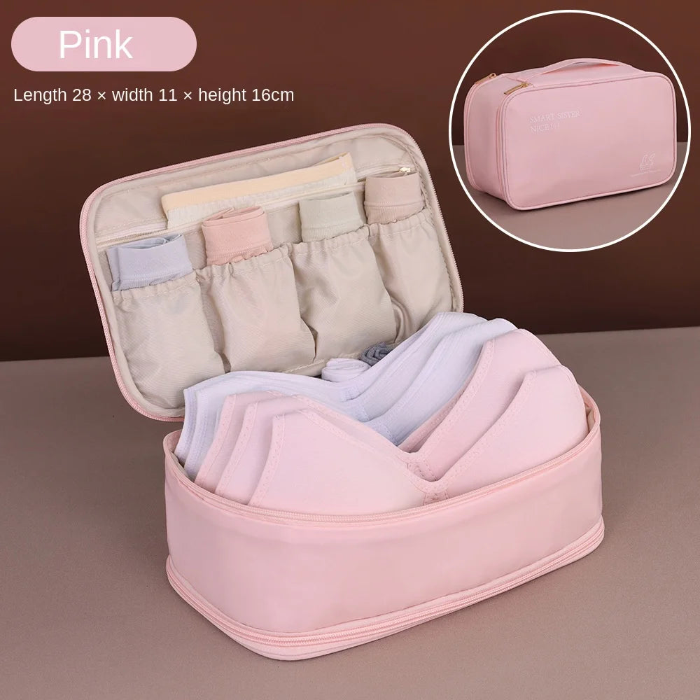 Travel Storage Bag Portable Underwear Pantyhose, Socks Organizing Bag, Double Layer Large Capacity Luggage Bag Travel Essentials