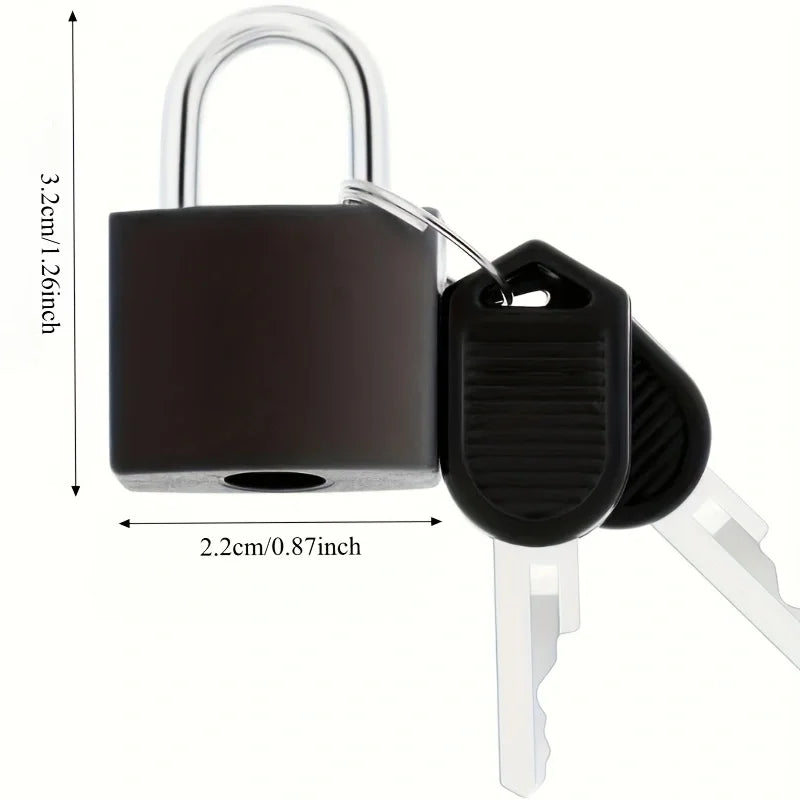 3/6Pcs Mini Colorful Padlock with 2 Keys Small Suitcase Lock Luggage Bag Drawer Cabinet Backpack Locks
