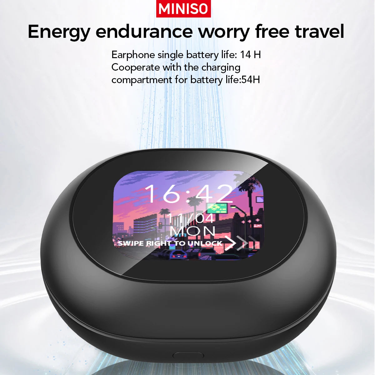 [AI Translation Earbuds]MINISO MS188 Bluetooth Earphones HD Touchscreen OWS Wireless Headphones with Mic