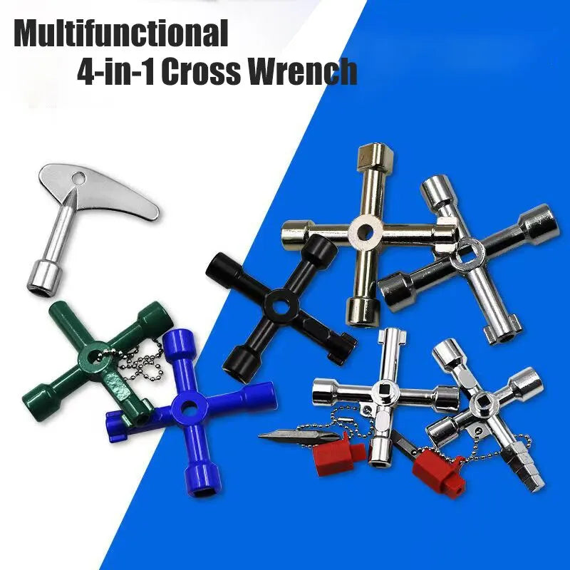 Multi-function Cross Spanner Mini Portable Three Hexagonal Internal Triangle Key Plumber's Spanner Quality Maintenance Tools