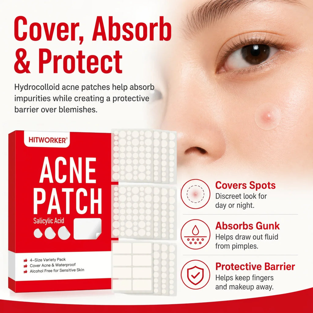 536Pcs/Box High-Quality Transparent Hydrogel Acne Removing Patch, Alcohol-Free, Mild and Non-Irritating, Deep Cleaning Patch