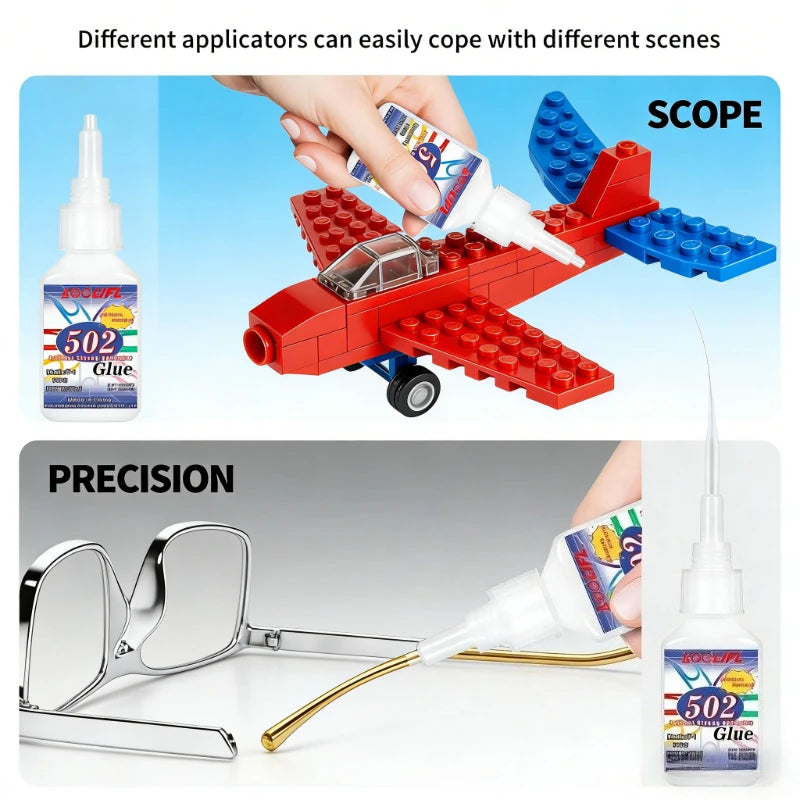 502 Super Glue Instant Strong Transparent Adhesive Cyanoacrylate Quick Dry for Toy Plastic Model Craft Repair