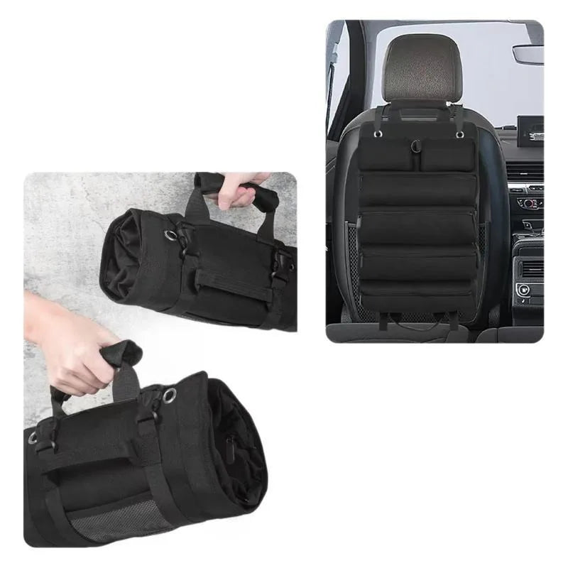 New Car Hardware Tool Kit Portable Electrician Tool Kit Roll up Electrician Woodworking Storage
