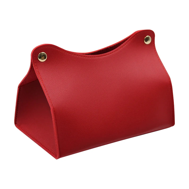 Car Tissue Box Holder  Leather Car Center Console Armrest Napkin Box Sun Visor Backseat Tissue Case