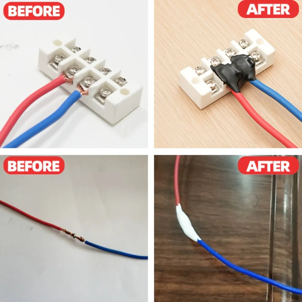 Black/White Liquid Electrical Tape Waterproof Insulation Paste Sealant Wire Cable Coat Fix Line Glue Repair Insulation Adhesive