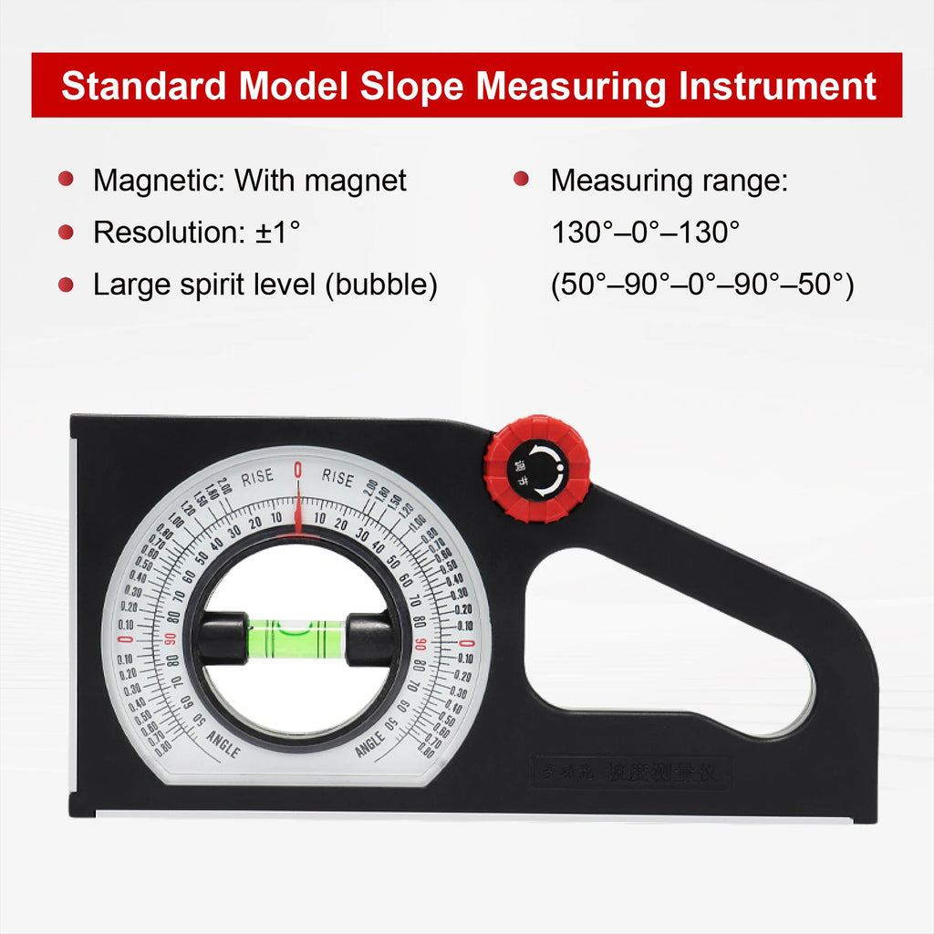 MS130 Angle & Slope Measuring Instrument Digital Angle Finder Magnetic Protractor for Industrial Pipe Alignment