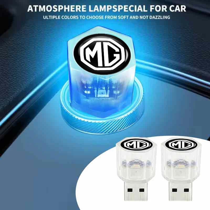 Car USB Ambient Light Mini LED Night Lamp Lighting Plug Accessories For Morris Garages MG 3 5 6 7 HS ZS GS Hector TF GT ZR RX5 R