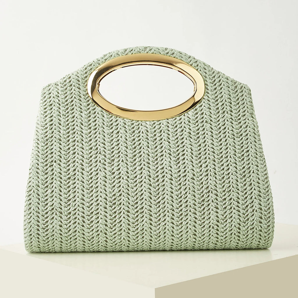New Fashionable Woven Handbag for Women, Versatile for Holidays, Beach, Business Commuting, Casual, Simple, Beach, and Vacation Essentials
