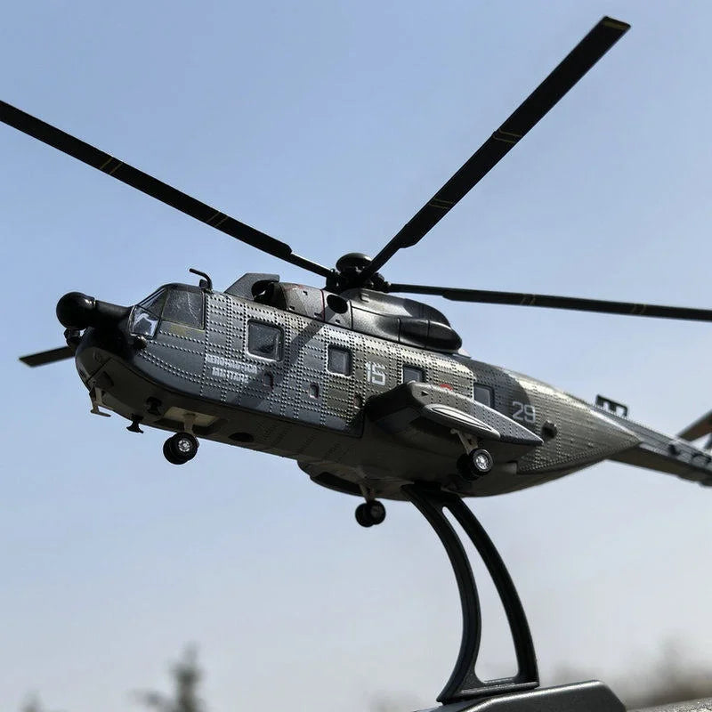 Alloy Helicopter Model Sikorsky SH-3 Sea King HH-3F Pelican Italian Military Long-Range Search Rescue Collectible Aviation Fans