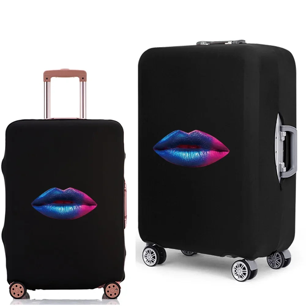 Luggage Protective Cover Thicken Elastic Luggage Dust Case Bag for 18-28 Inch Travel Suitcases Mouth Pattern Travel Accessories