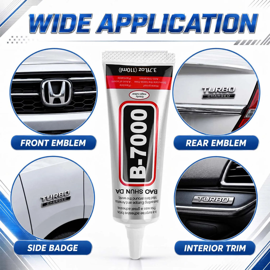 20PCS 15mL B-7000Car Emblem Repair Adhesive,strong transparent adhesive suitable for loose tail emblems, metal badges, plastic .