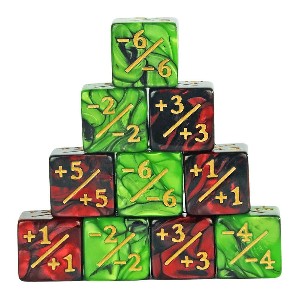 10 Pieces Dice Counters Token Dice, D6 Dice Compatible with Card Game Accessories