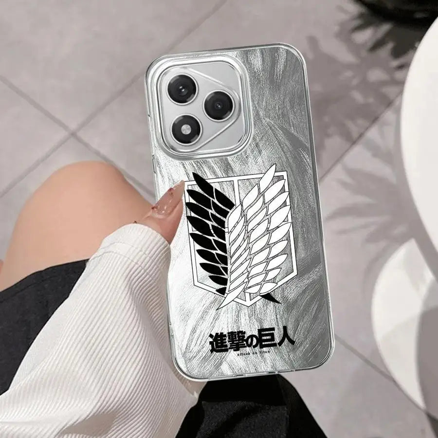 A-Attack On T-Titan Logo Case for Honor X8c X7b X9c 200 Pro X9a 200 400 Lite X8a X9b X8b Black Soft Shell