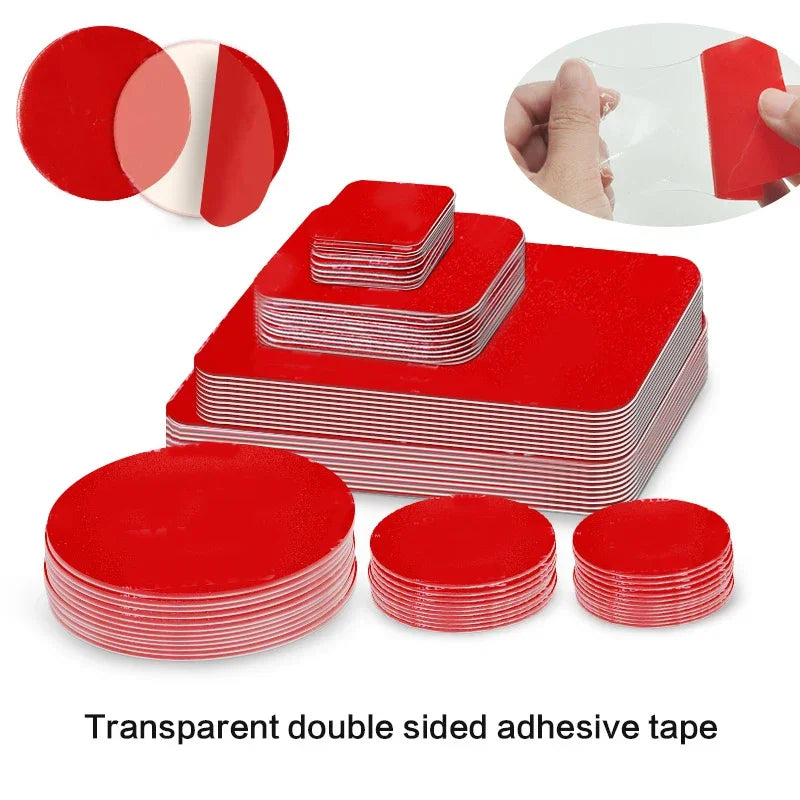 10/20/50pcs Transparent Acrylic Double-Sided Adhesive Tape Strong Adhesive Patch Waterproof No Trace High Temperature Resistance
