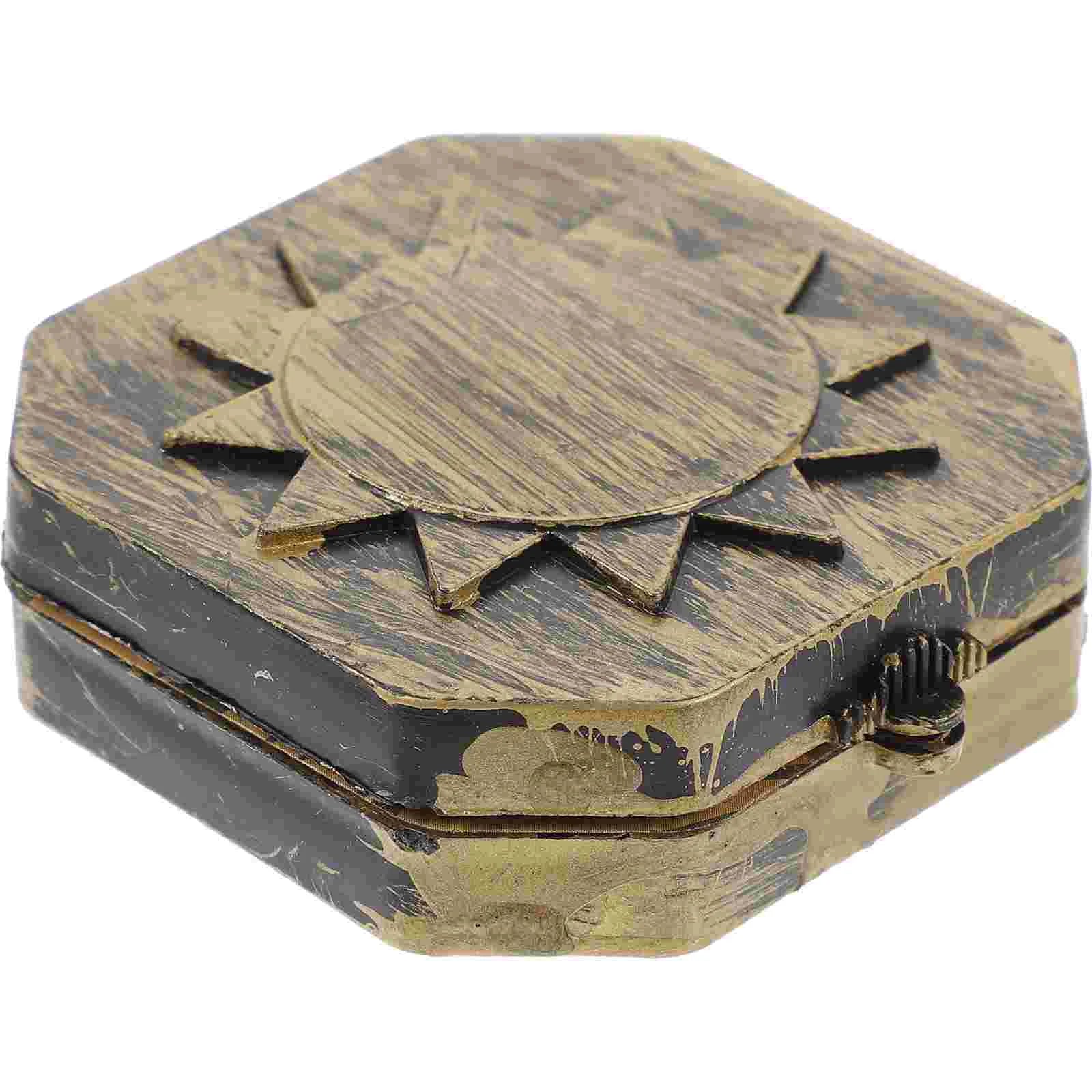 Gold Unique Toy Compass Pirate Gift Decor Navigation Instrument Halloween Christmas Camping Hiking ienteering Tool