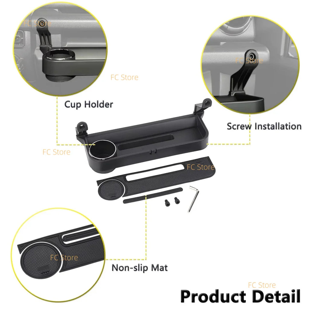 For Jimny JB64 JB74 2019-2024 Car Front Dashboard Center Console Storage Box Water Drink Cup Holder