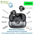 HTC NE79 Real Time Language Translator Earphone Bluetooth Low Latency HiFi Stereo Sound HD Call Wireless Music Sports Earbud