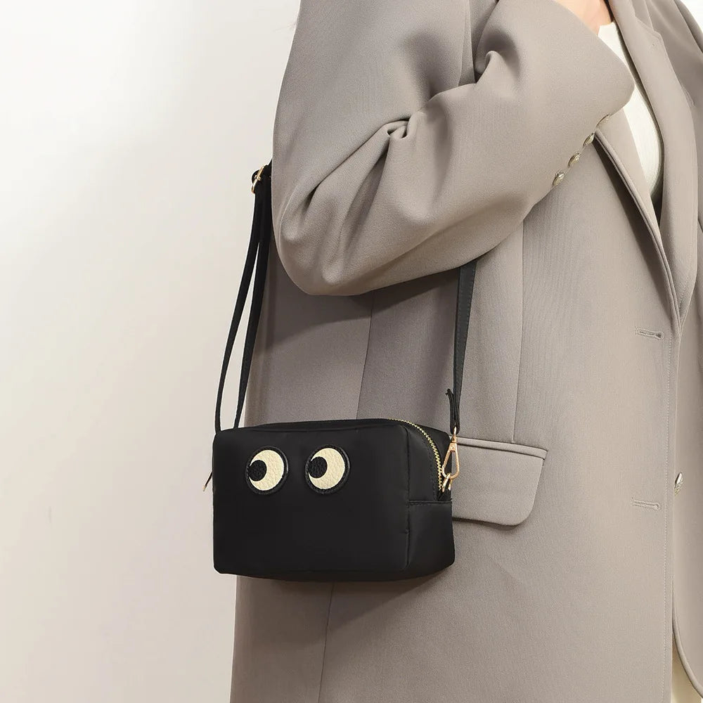 2026 new fashion niche square makeup bag waterproof cross-body messenger bag glasses case