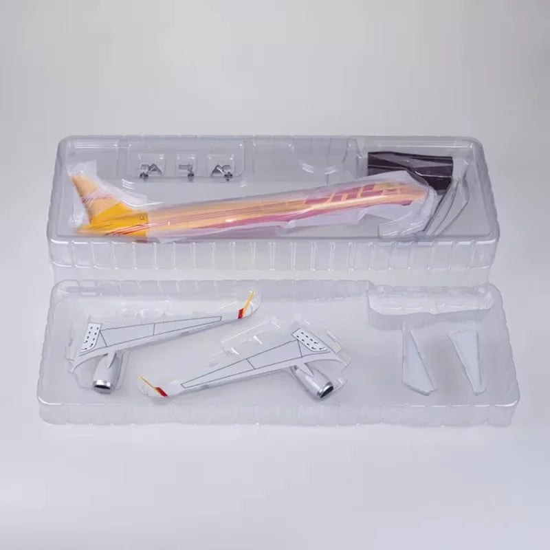 1:85 Scale Aircraft B737 Model DHL Cargo Express 47CM Airline With Base Landing Gears Boys Toys Resin Plane Model For Collection