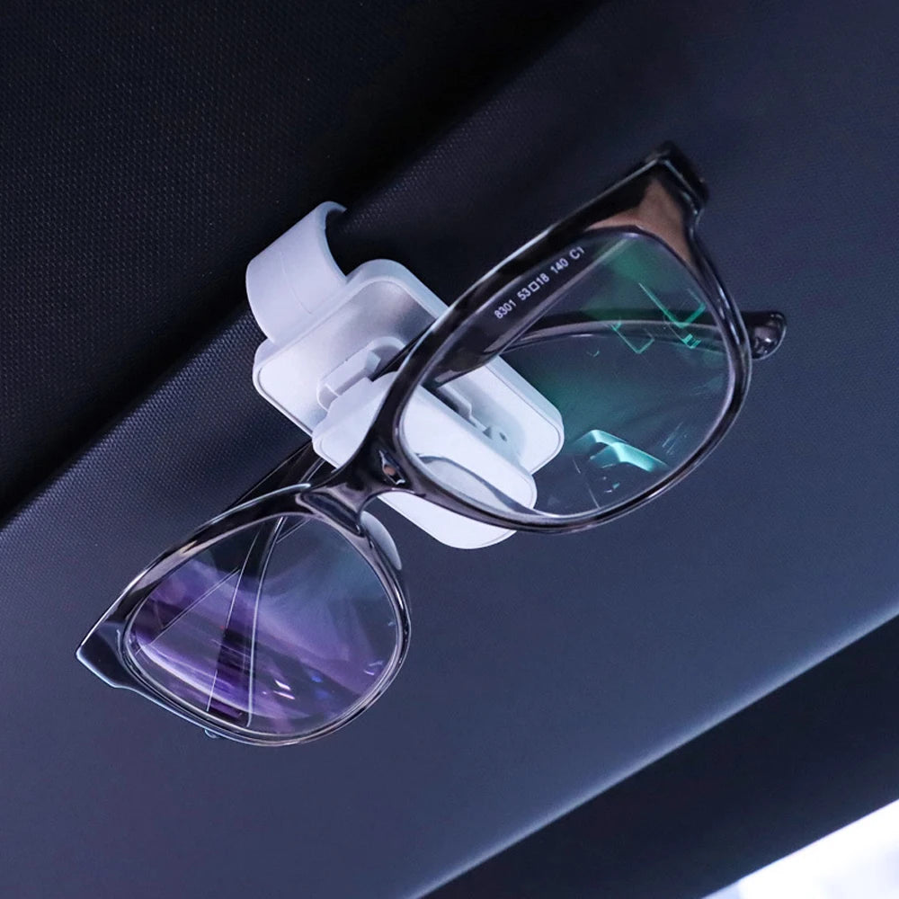 Universal Auto Sunglasses Holders , Magnetic Leather Glasses Eyeglass Hanger Clip, Ticket Card Glasses Clip,Car Visor Accessorie