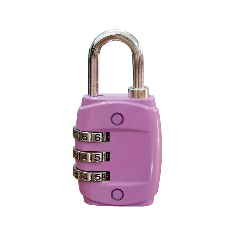 Mini Zinc Alloy 3-Digit Combination Padlock in Multi Colors, Security Password Lock for Luggage Suitcase Backpack Drawer Cabinet