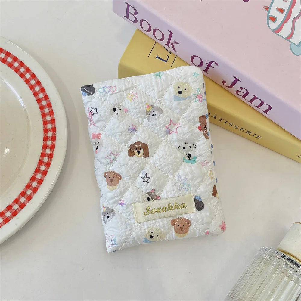 Cute Cartoon Flower Passport Cover for Women Multifunctional Polyester Travel Accessories Holder