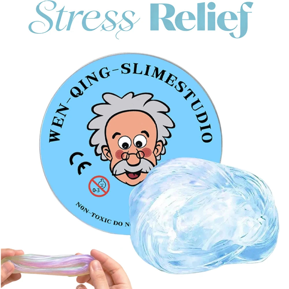New Stress Relief Toys Old Man Liquid Squishy Transparent Crystal Slime Fluffy Foam Putty Kids Safe Bouncy Stretchy Color Slime