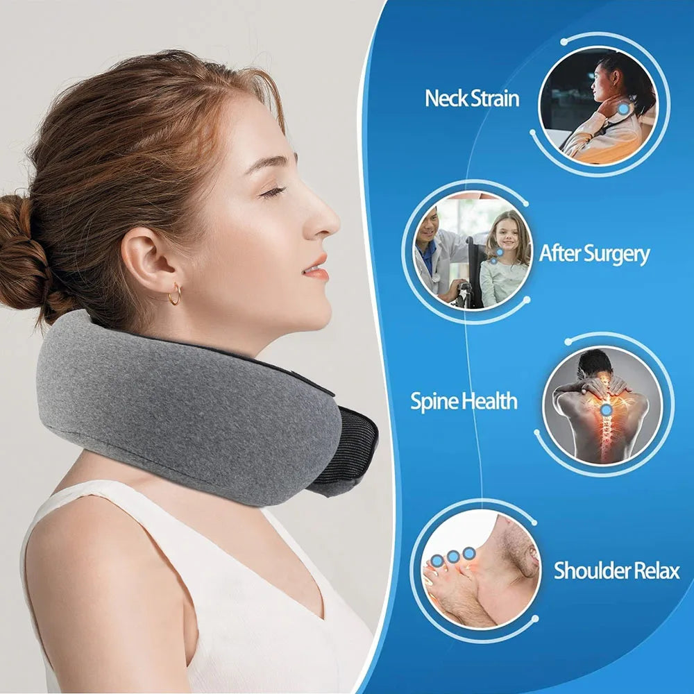 Travel Neck Support Soft Noon Break Sleep Pillows Memory Foam Snail Pillow Travel Neck Pillow Portable U-shaped Pillow