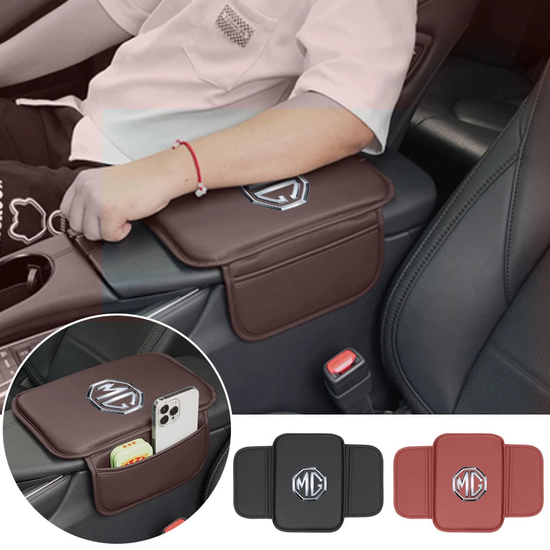 Car Armrest Cushion Console Protector Cover Elbow Storage Pad For Morris Garages MG 6 3 5 7 TF ZR ZS HS GS GT Hector RX5 RX8 350