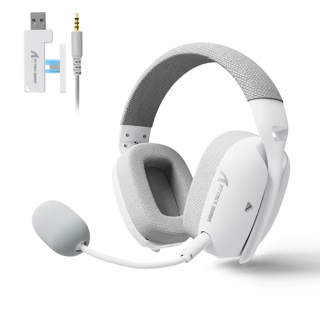 Attack Shark L80 PRO 3-in-1 Gaming Headset 2.4G Bluetooth 5.3 3.5mm Wired 40mm Hi-Fi 20ms Ultra Low Latency Headphones