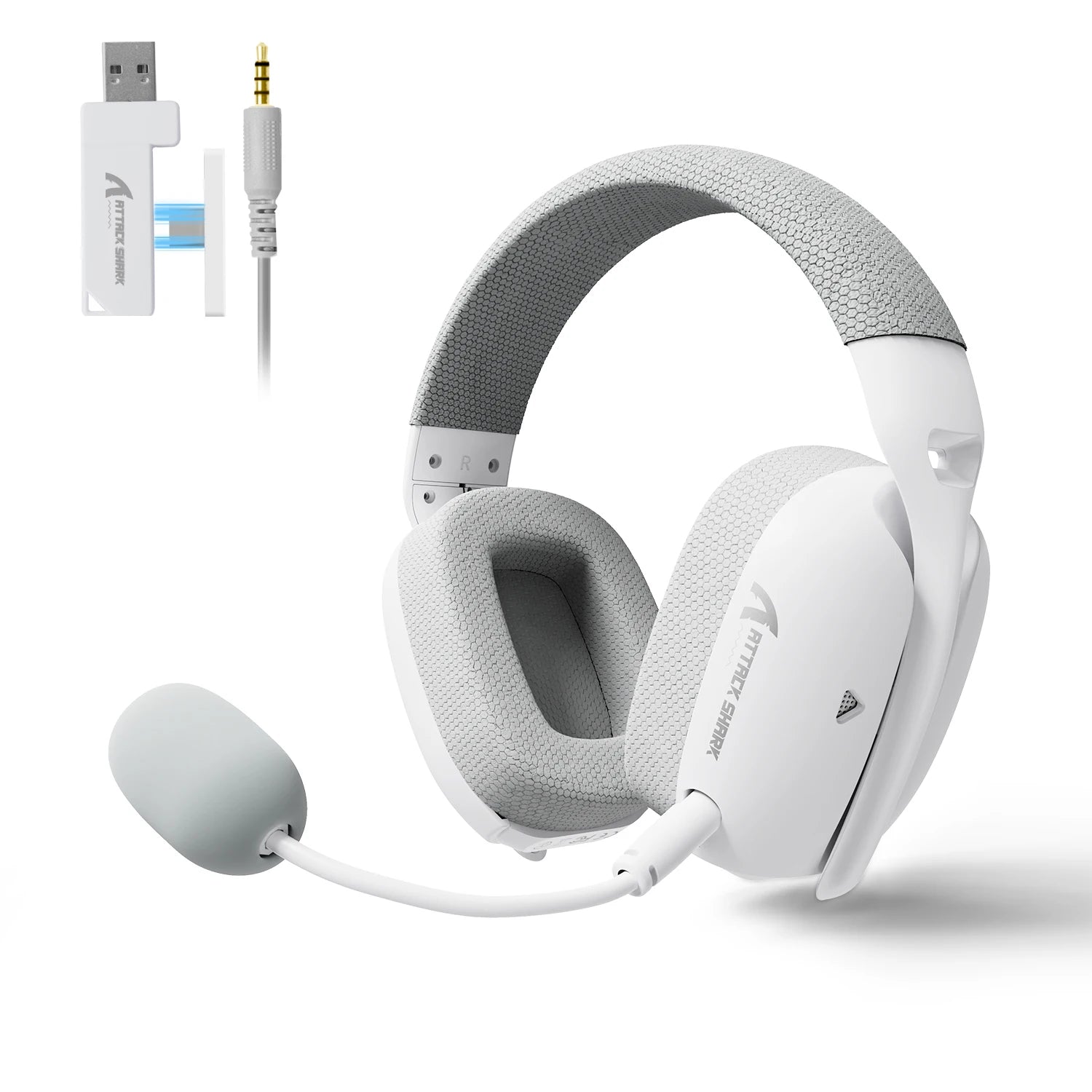 Attack Shark L80 PRO 3-in-1 Gaming Headset 2.4G Bluetooth 5.3 3.5mm Wired 40mm Hi-Fi 20ms Ultra Low Latency Headphones