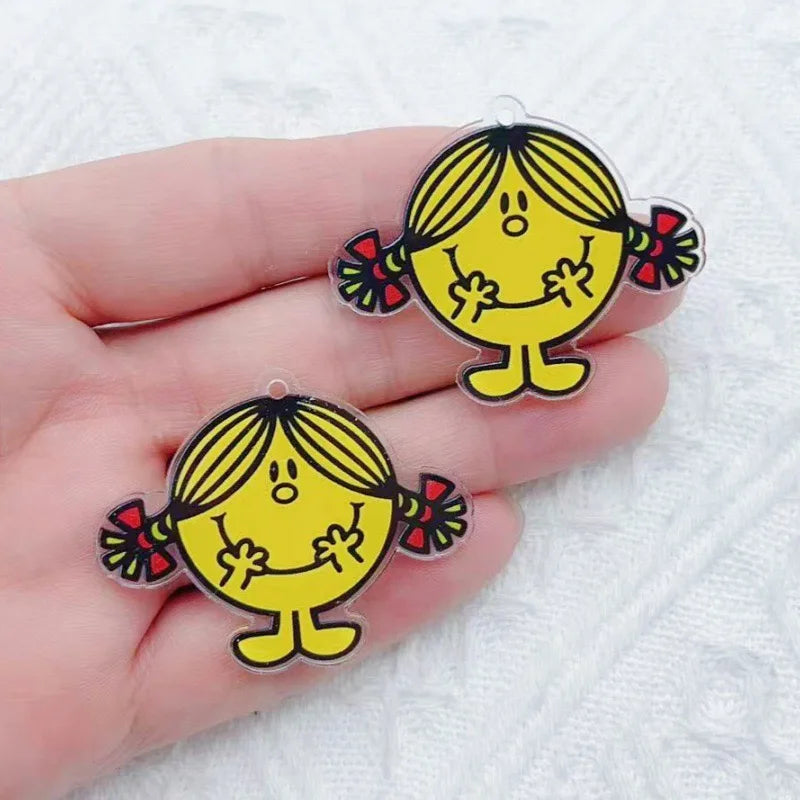 10pcs Halloween cartoon character charm creative acrylic pendant keychain necklace jewelry DIY ornaments hanging accessories