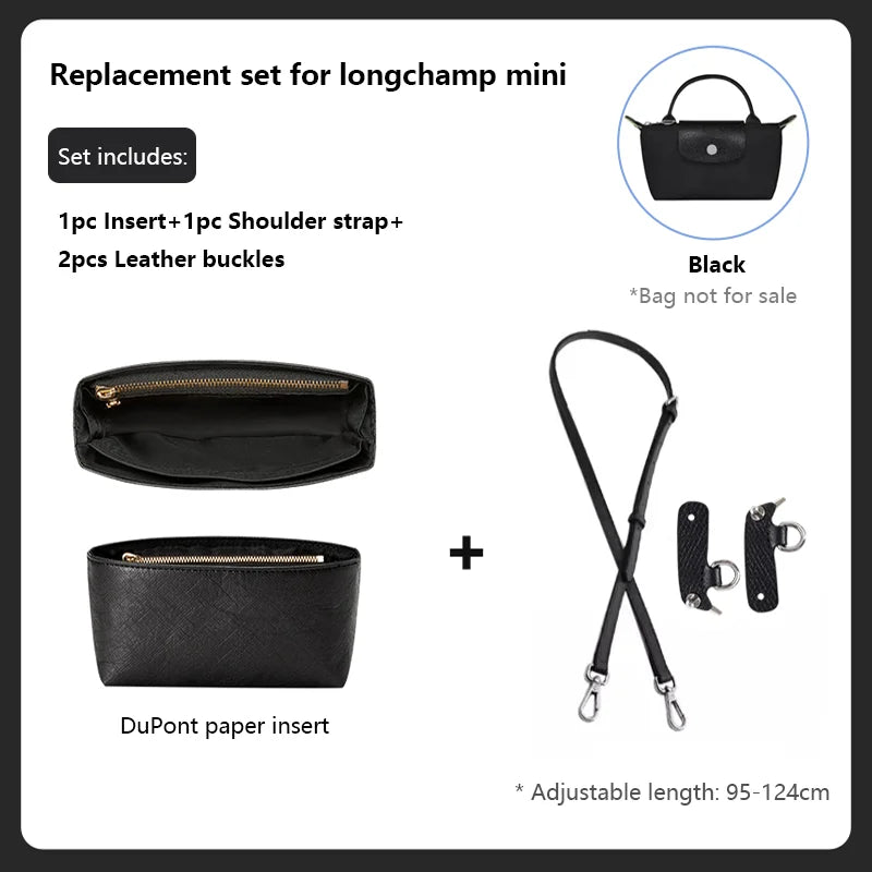 Leather Replacement Crossbody Bag Strap,Bag Shoulder Strap Fit for Longchamp Mini,Length-Adjustable Bag Strap,Bag Accessories