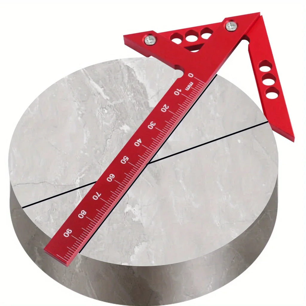 Woodworking Circle Center Scribe 45/90° Center Measuring Tool Line Gauges Aluminum Center Scribe Carpenter Ruler Measuring Tool